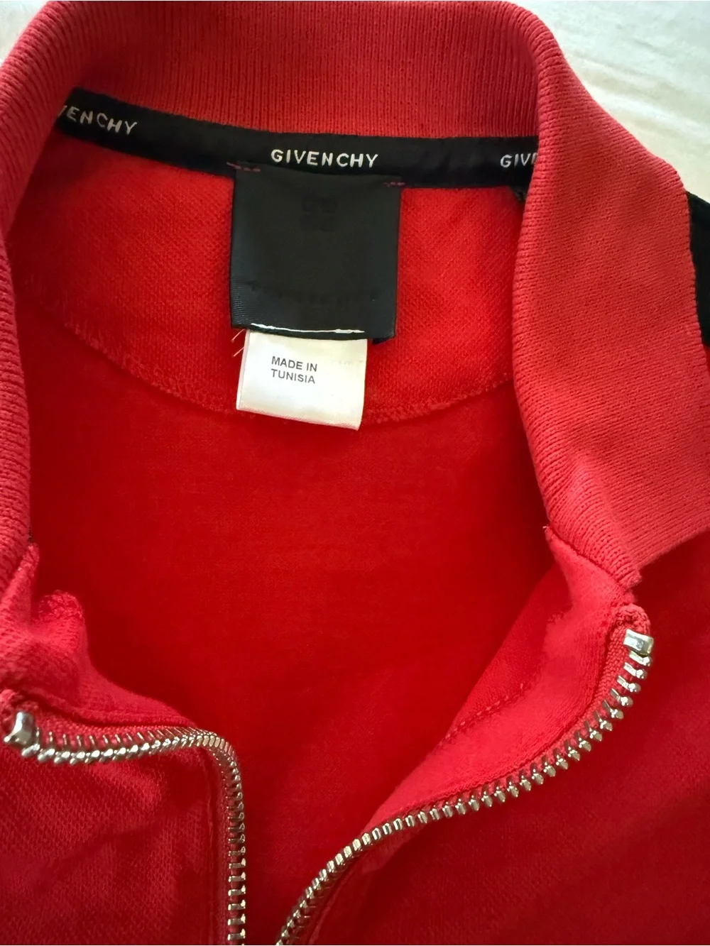 Givenchy Red Polo with Black Logo Tabs